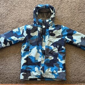 Columbia Blue and Gray Camo Hooded Jacket
